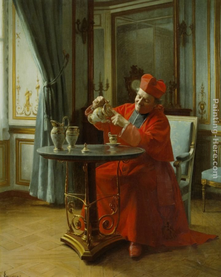 Henri Adolphe Laissement A Devine Cup of Tea